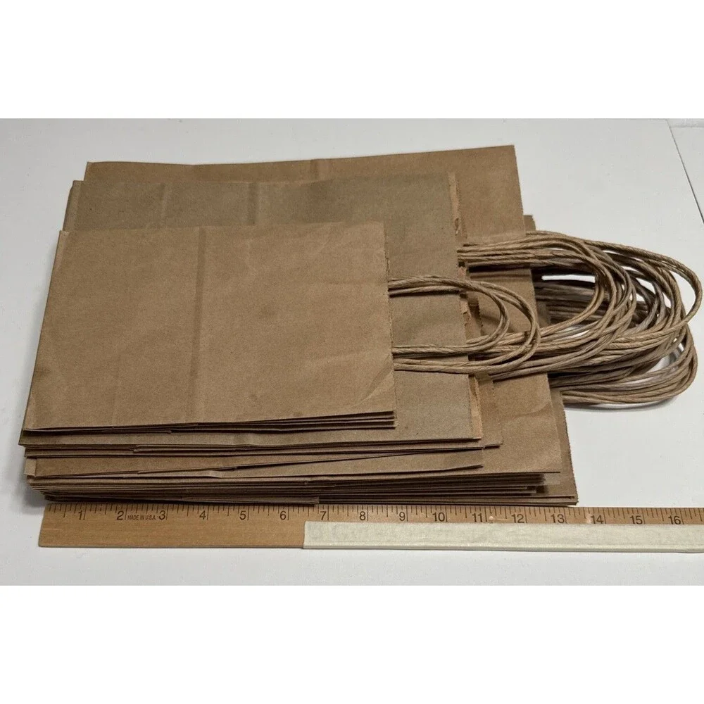 Brown Kraft Paper Gift Bags 20 Small-Medium Size Assorted